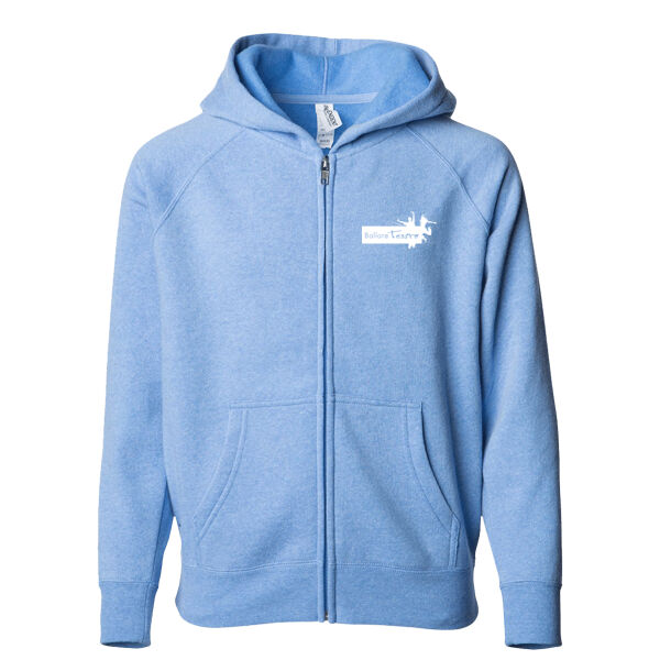 Youth Lightweight Special Blend Raglan Zip Hood - Embroidered Logo Thumbnail