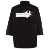 Ten Pearl Button Black Chef Coat Thumbnail